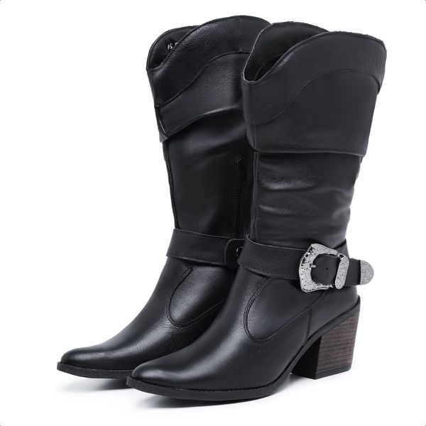 Bota Western Laura Cor: 3015 preto troia