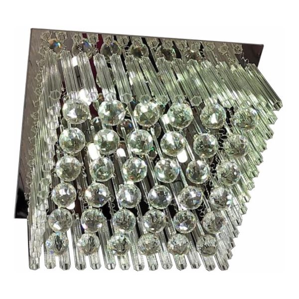 LUSTRE PLAFON CRISTAL MADRID QUADRADO 40X40CM