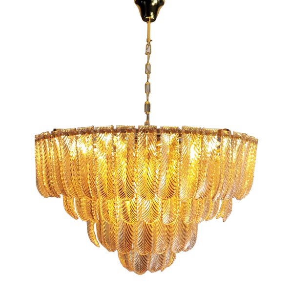 LUSTRE PLUMA OURO VELHO CORRENTE 3MT