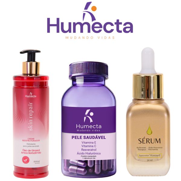 Combo 3 em 1 para Pele (Sérum, Skin repair e Vitamina pele Saudável)