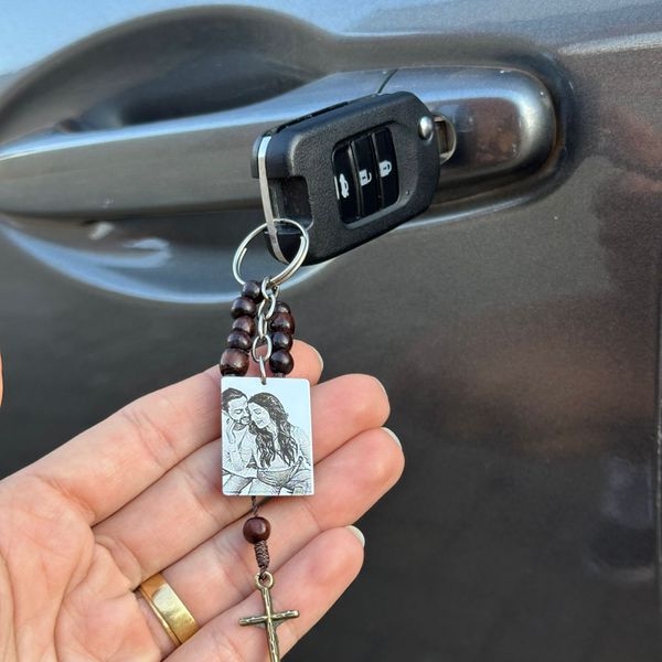 Chaveiro Quadrado Personalizado Aço Inoxidável