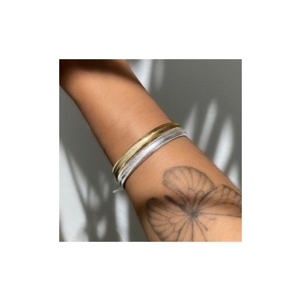 Pulseira Snake 6mm Folheado em Prata 925