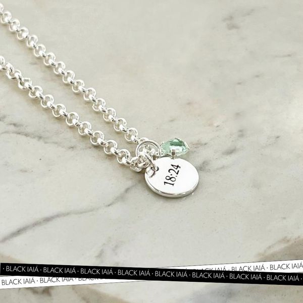 Pulseira Medalha P Personalizada Folheado em Prata 925