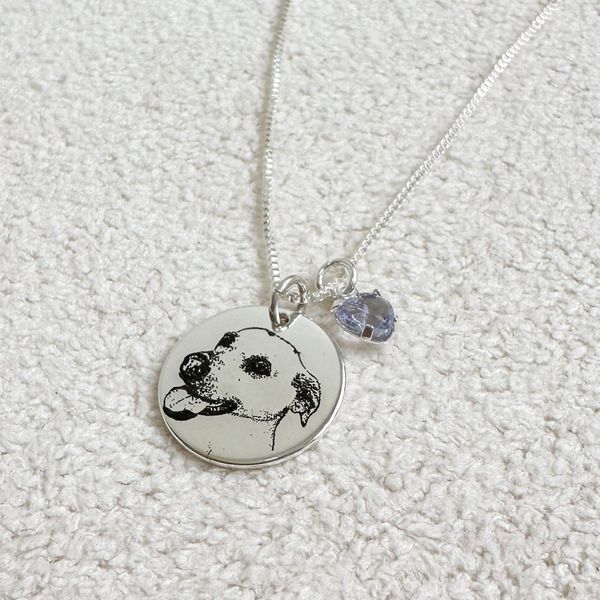 Colar Medalha M Personalizada Folheado em Prata 925