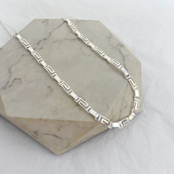 Colar Choker ZigZag Folheado em Prata 925