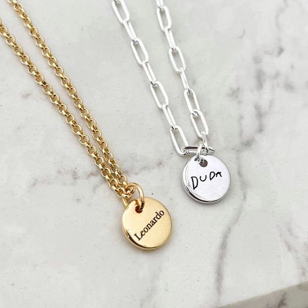 Kit 12 - 2 Pulseiras Medalha P Personalizadas - 1 Banho Ouro 18k E 1 Banho Prata 925 