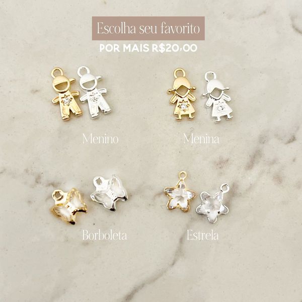 Colar Flower Personalizado Banhado a Ouro 18k