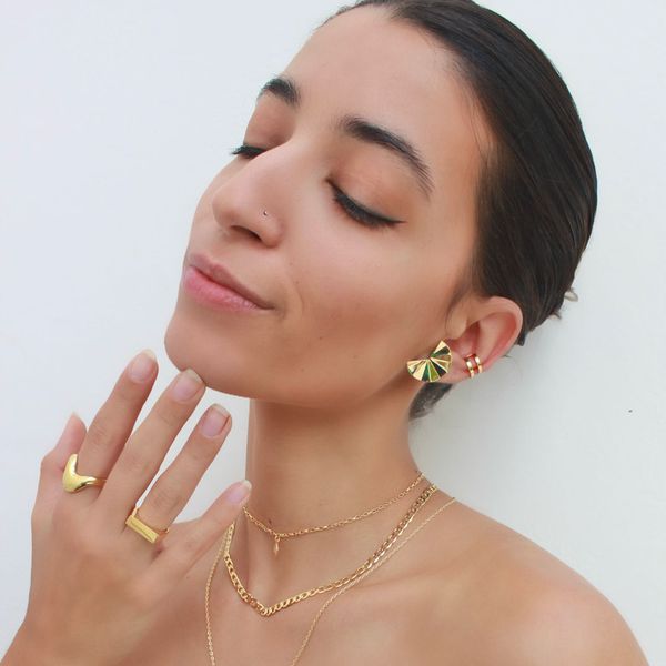 Colar Choker Elos Groumet Achatados Ouro 18k