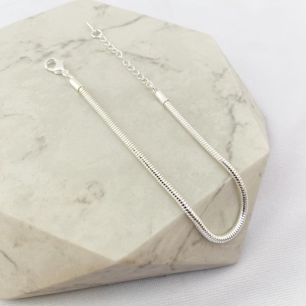 Pulseira Rabo de Rato Folheado em Prata 925