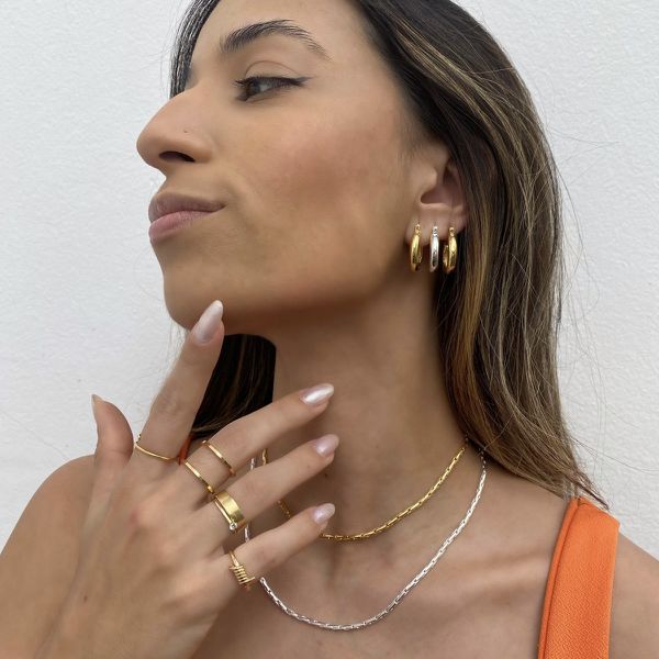 Colar Choker Becky Folheado em Prata 925