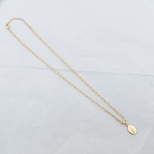 Colar Corrente Cartier Nossa Senhora de Guadalupe Folheado em Ouro 18k
