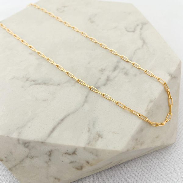 Colar Choker Cartier Fina Folheado em Ouro 18k