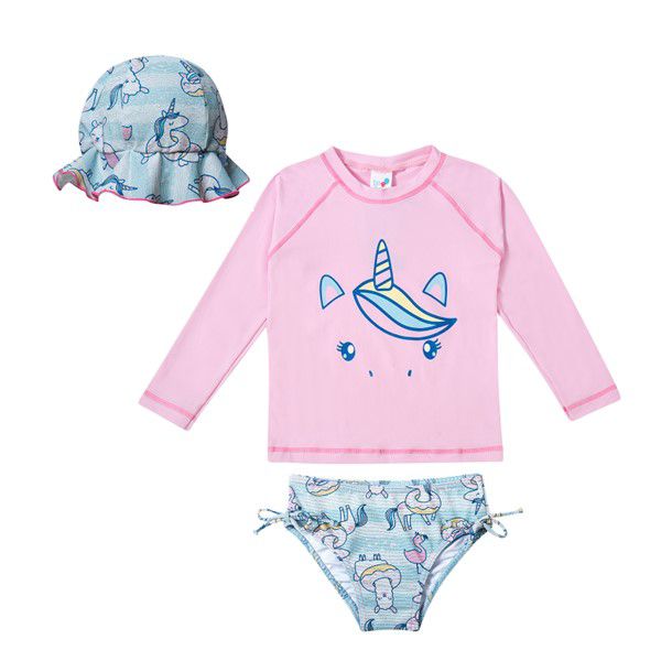 Conjunto 3 Peças Praia Kids UV50+ Unicórnio - Tip Top