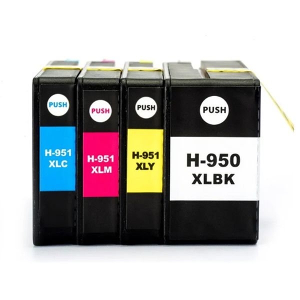 Kit 04 Cartucho Compatível Com Hp 8100 8610 8600 950xl 951xl