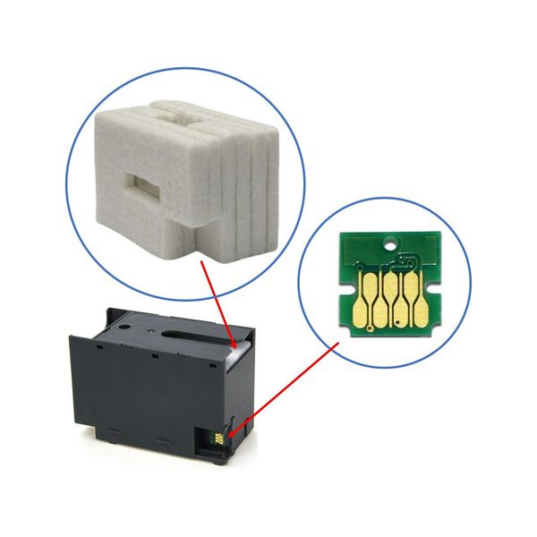Chip + Feltro Almofada Caixa Manutenção Epson Wf C5290 C5210 T6716