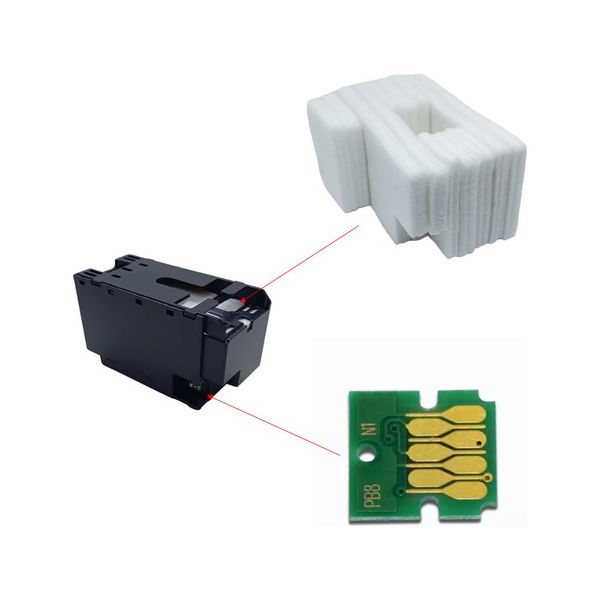 Almofada + Chip Da Caixa De Manutenção C9382 Epson Wf-c5890