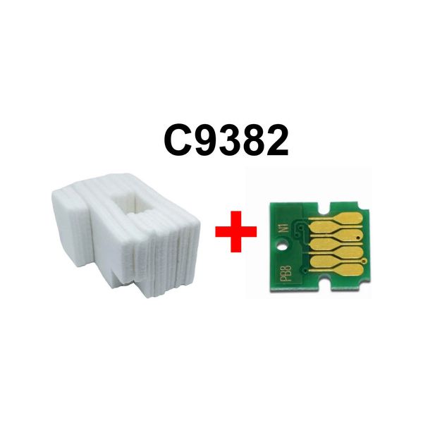 Almofada + Chip Da Caixa De Manutenção C9382 Compatível Com Epson C5310 C5390 C5810 C5890