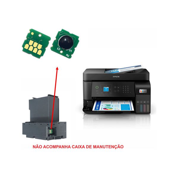 Chip Para Caixa de Manutenção Compatível Com Epson L6161 L6191 L6171 M1120 T04D1