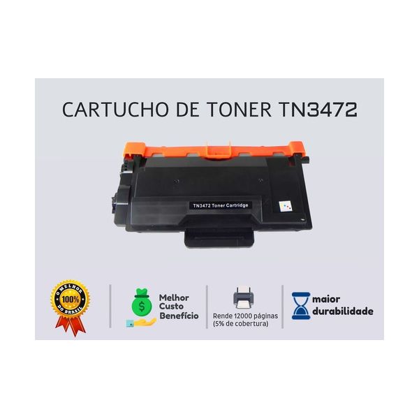 Cartucho de Toner Compatível Com Brother Tn3472 Tn880 L5652 L6402 L6902 L6702 DCP-L5650 DCP-L5650DN HL-L5652 HL-L5652DN MFC-L6902DW