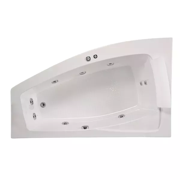Banheira Square Kanto Direita 158x98x52Cm 1 Pessoas 228L Axell - SQD158