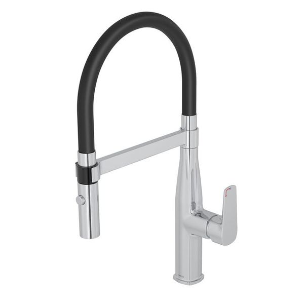 Misturador Deca Monocomando de Mesa para Cozinha Level Motion Cromado/Preta 2274.C.PT