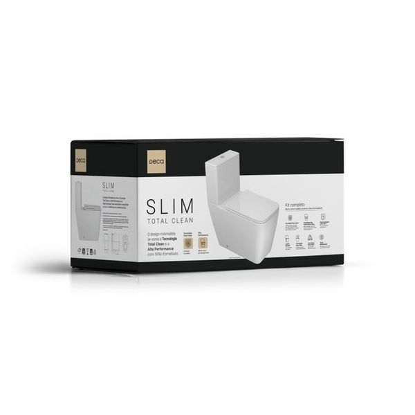 Kit Completo Bacia com Caixa Acoplada Deca Branco Slim Total Clean KP.8620.17