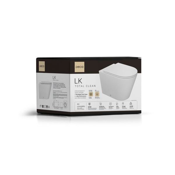 Kit Completo Bacia Convencional Deca LK Total Clean Branco KP.8810.17