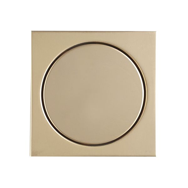 Ralo Quadrado Inox Ouro Matte 12,5 x 12,5 cm Elegance Mozaik - RBLE1003 