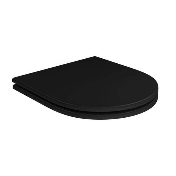 Assento Deca de Poliéster Slow Close Monocromático Ébano Fosco AP.237.BL.94