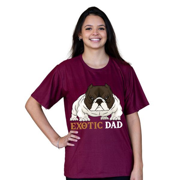 CAMISETA EXOTIC DAD - VINHO