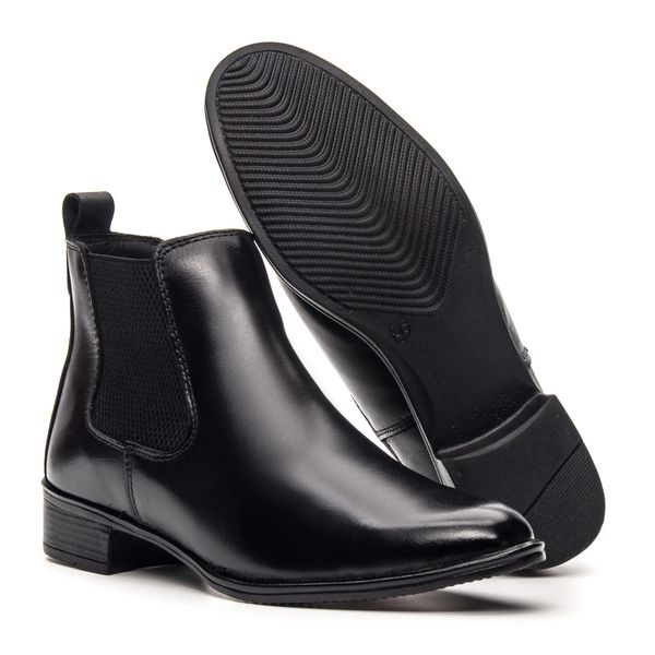 Bota Feminina LADY BOOTS em Couro Naturally Confortável Preto