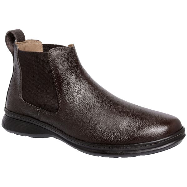 Bota 42090 Chelsea Couro Café
