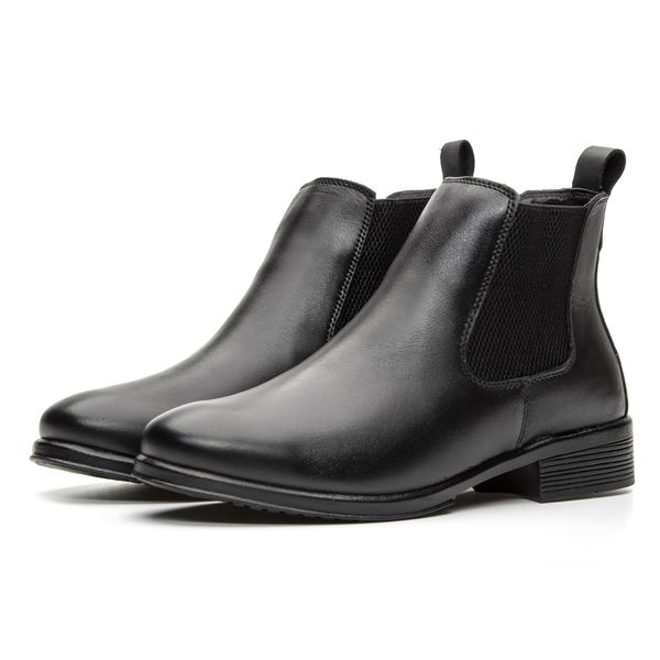 Bota Feminina LADY BOOTS em Couro Naturally Confortável Preto