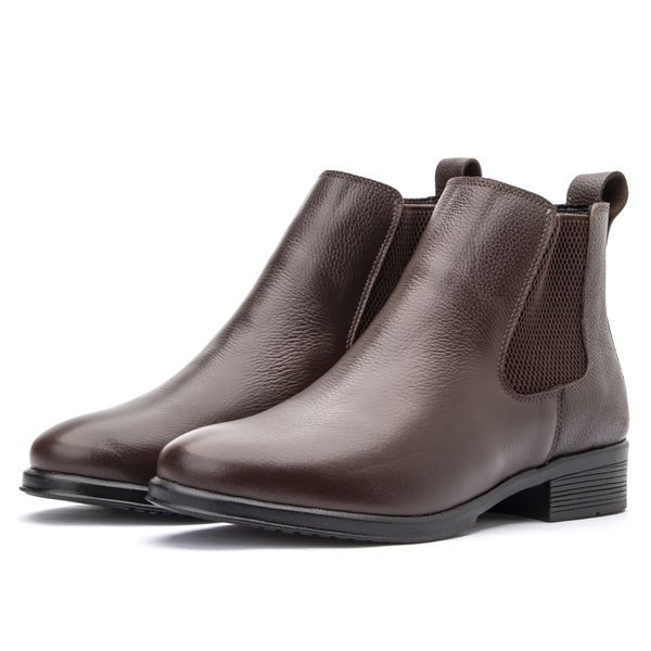 Bota chelsea marrom sales feminina