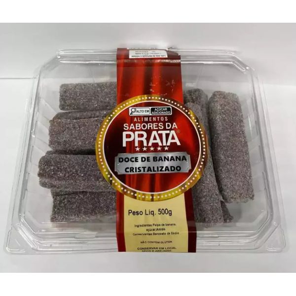 BANANINHA CRISTALIZADA 400 GRAMAS SABORES DA PRATA