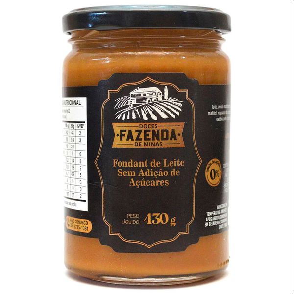 DOCE DE LEITE DIET FAZENDA DE MINAS 400 GRAMAS