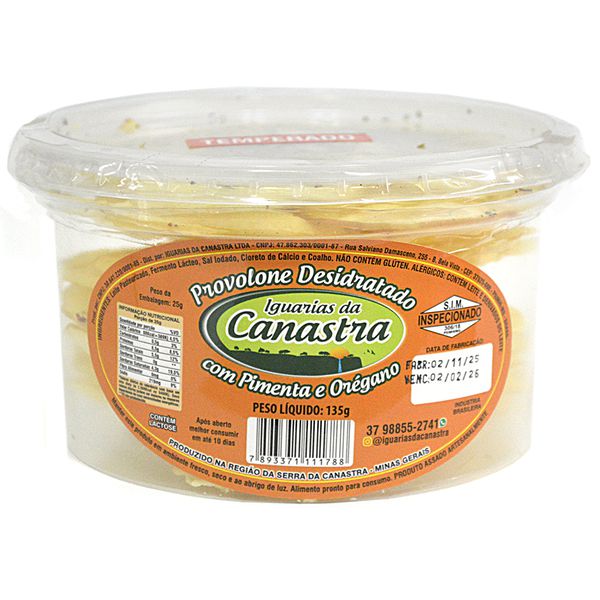 PROVOLONE DESIDRATADO COM PIMENTA E ORÉGANO