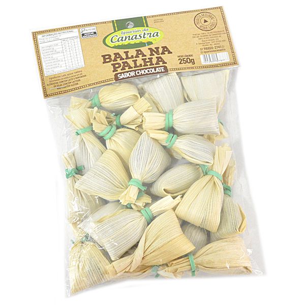 BALA NA PALHA SABOR CHOCOLATE