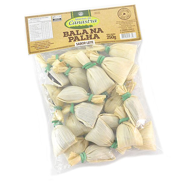 BALA NA PALHA SABOR LEITE