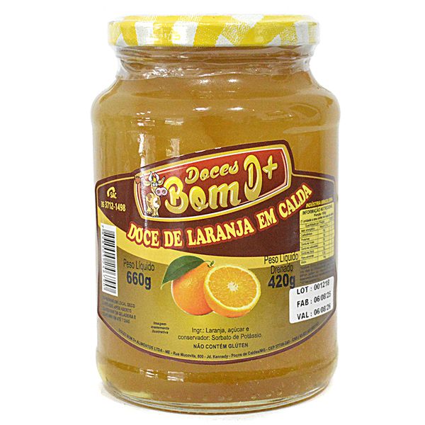 DOCE DE LARANJA EM CALDA BOM D+