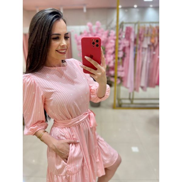 Vestido Bia Rosa Bebê 