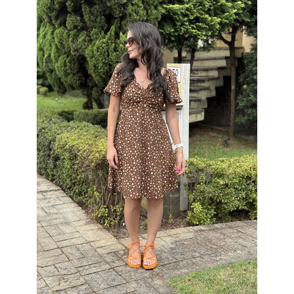 Vestido Giulia Marrom Liberty