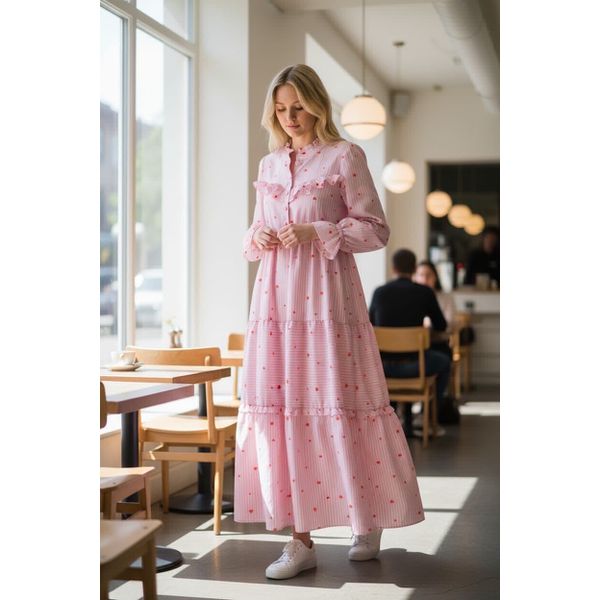  Vestido Helena Rosa Plus