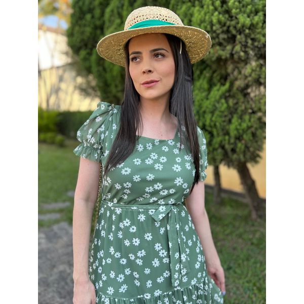 Vestido Isis Verde Floral