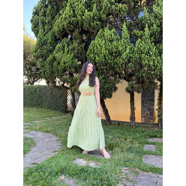 Vestido Gisele Verde Laise