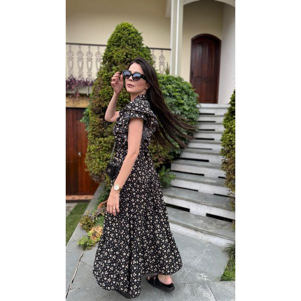 Vestido Catarina Liberty Preto 