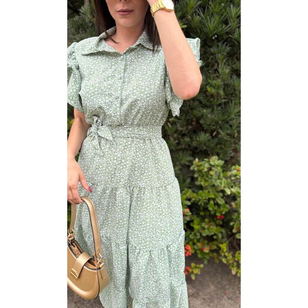Vestido Catarina Liberty Verde
