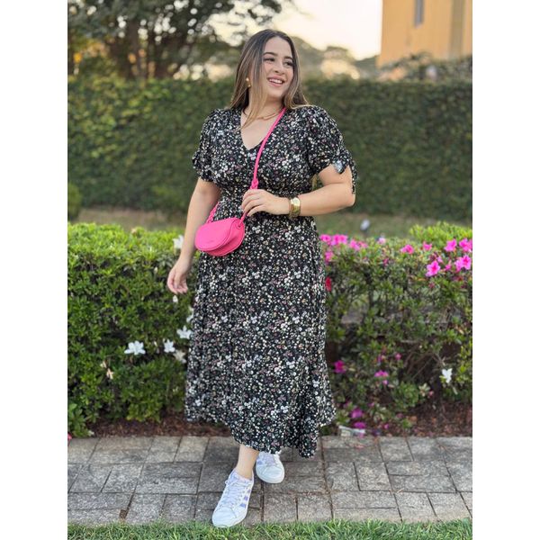 Vestido Mariana Preto Liberty