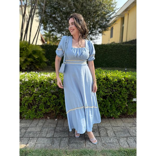 Vestido Cintia Azul Bebê