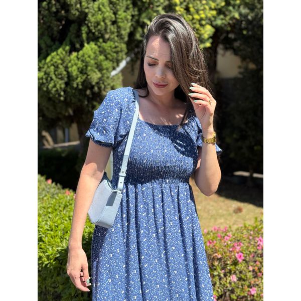 Vestido Alicia Azul Marinho Liberty